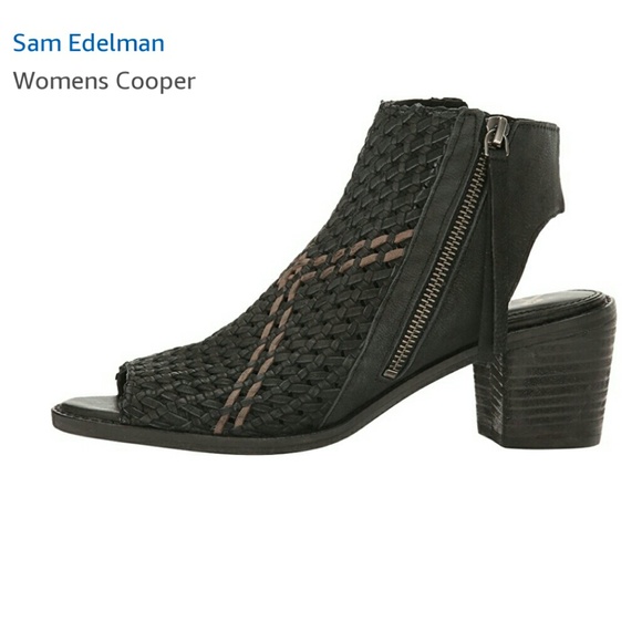 New Sam Edelman Open Toe Leather Booties - Picture 6 of 8